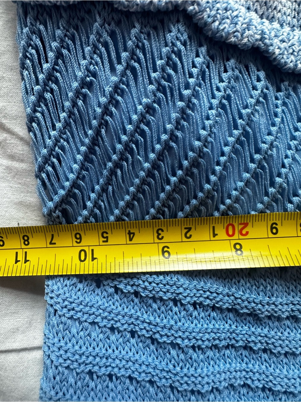 Tony by Ronny Kobo Ombré Crochet Knit Sleeveless Maxi Dress Blue Size M - Picture 5 of 10